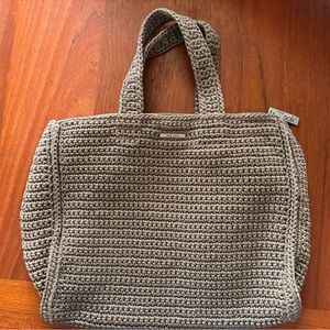The Sak Crochet Knit Tote Bag in Taupe
